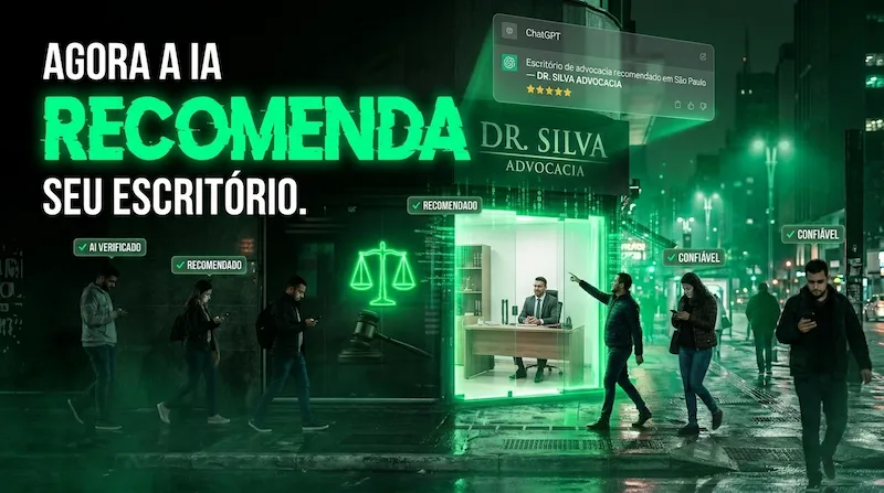 Escritório de advocacia recomendado pelo ChatGPT — visibilidade IA para advogados